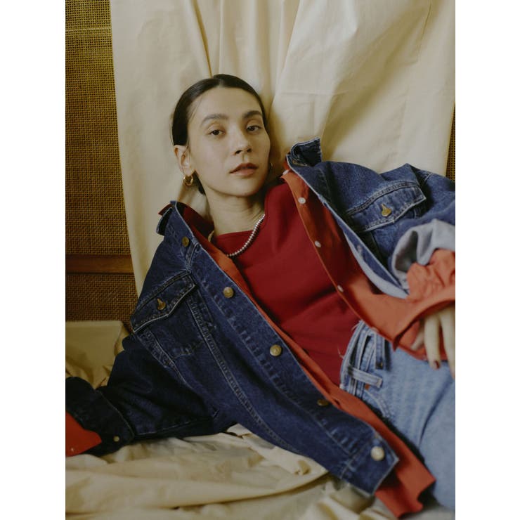 オレンジ | ショルダーデザインビッグシャツ | Ungrid