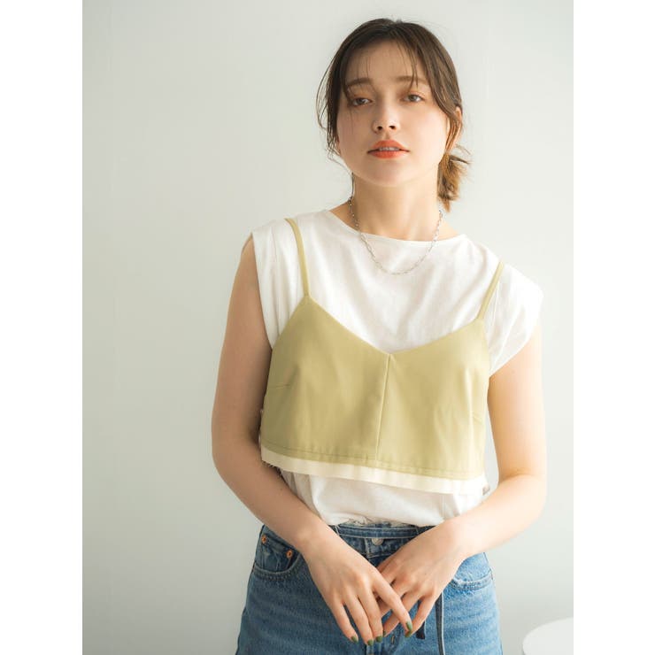 andequal グリッタービスチェ whyto ホワイト グリッター ニット ビスチェ “glitter knit