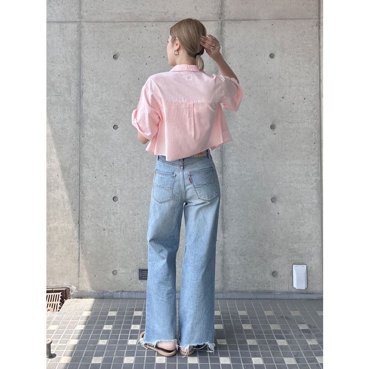 Ungrid - Ungrid  シアーフラワーハーフスリーブシャツ　新品未使用 セール】刺繍ハーフスリーブシャツ（シャツ/ブラウス）｜Ungrid