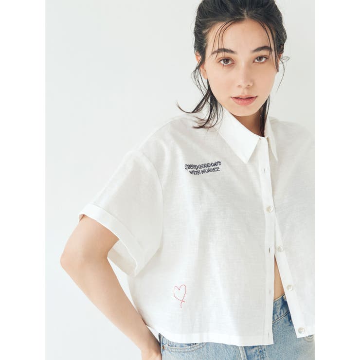 刺繍ハーフスリーブシャツ | Ungrid | 詳細画像3 