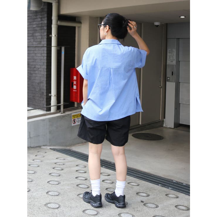 【WEB限定】ハーフスリーブチェックルーズシャツ | Ungrid | 詳細画像5 