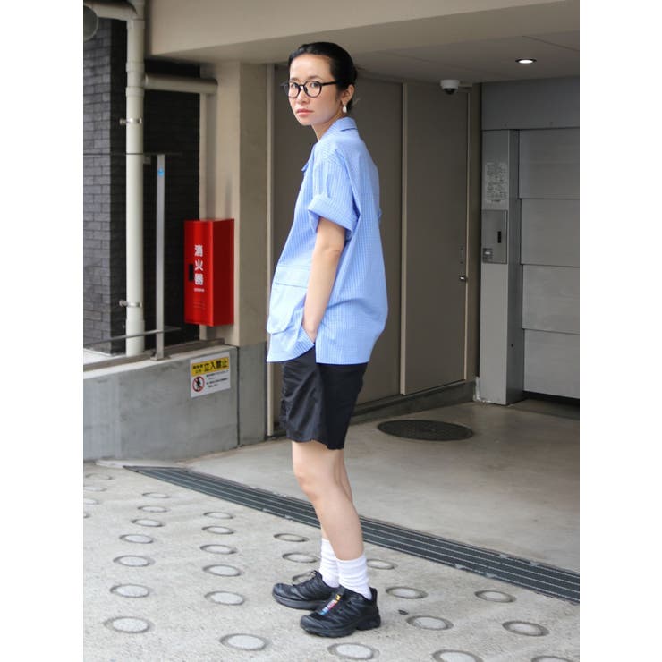 【WEB限定】ハーフスリーブチェックルーズシャツ | Ungrid | 詳細画像6 