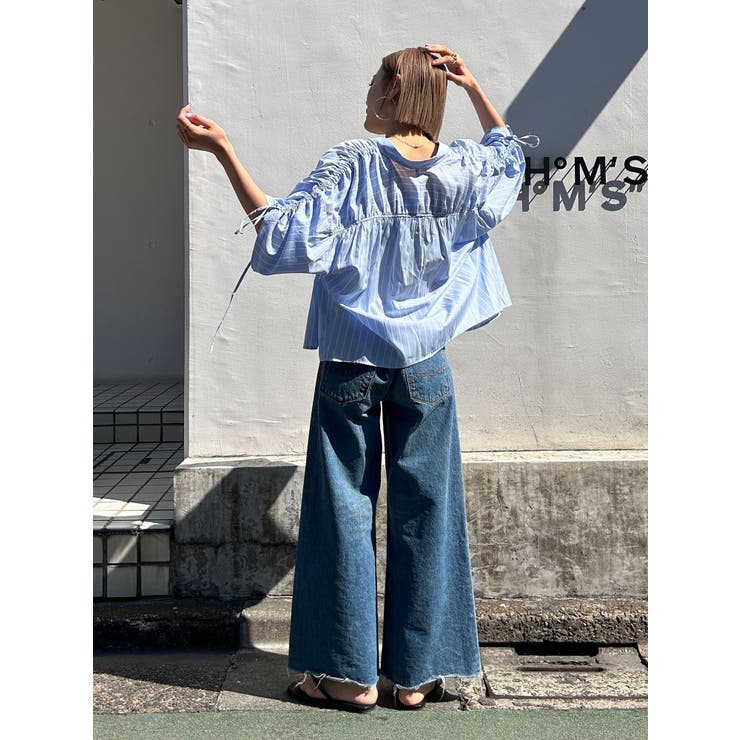 ギャザーデザインハーフスリーブシャツ | Ungrid | 詳細画像39 