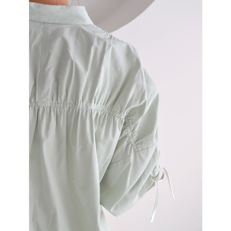 ギャザーデザインハーフスリーブシャツ | Ungrid | 詳細画像43 