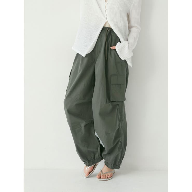 カーキ | ジップデザインミリタリーパンツ | Ungrid