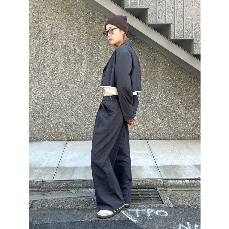 Lohen バイカラーカットオフタックパンツ　サイズ36 タグ付き 2024 LOHEN ローヘン バイカラーカットオフタック