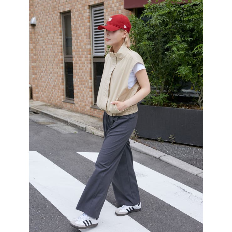 チャコールグレー | カットオフデザインラフタックパンツ | Ungrid