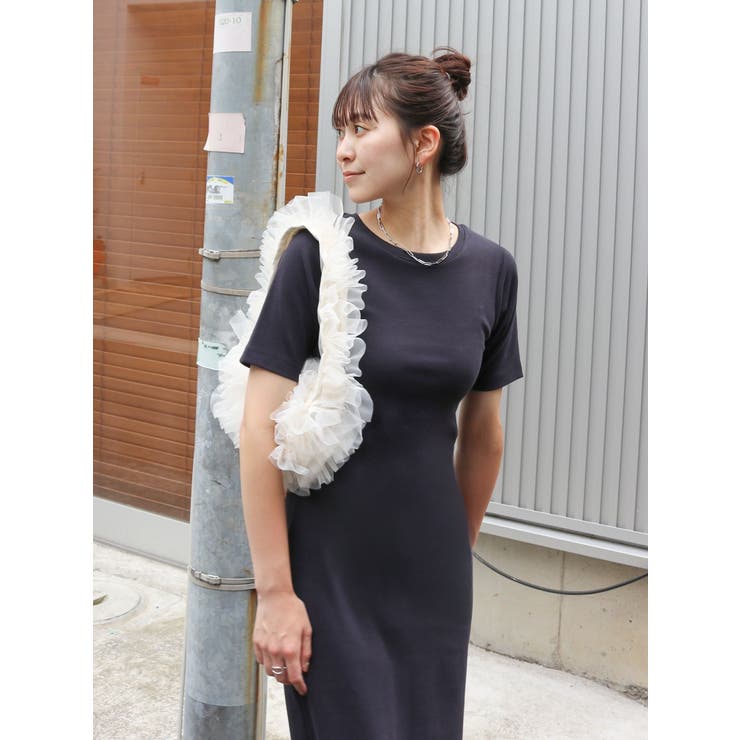 チュールコンビベロアショルダーバッグ | Ungrid | 詳細画像5 