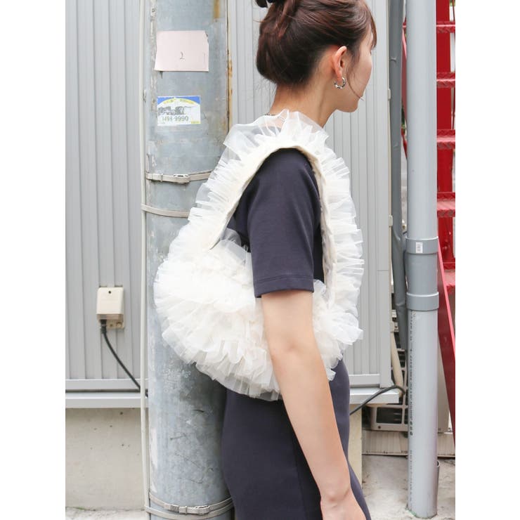 チュールコンビベロアショルダーバッグ | Ungrid | 詳細画像6 