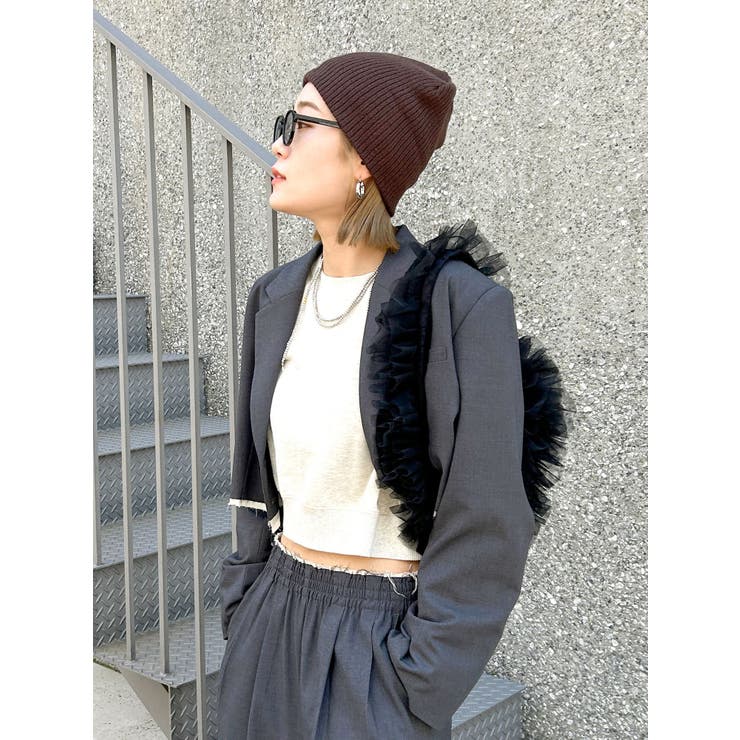 チュールコンビベロアショルダーバッグ | Ungrid | 詳細画像8 