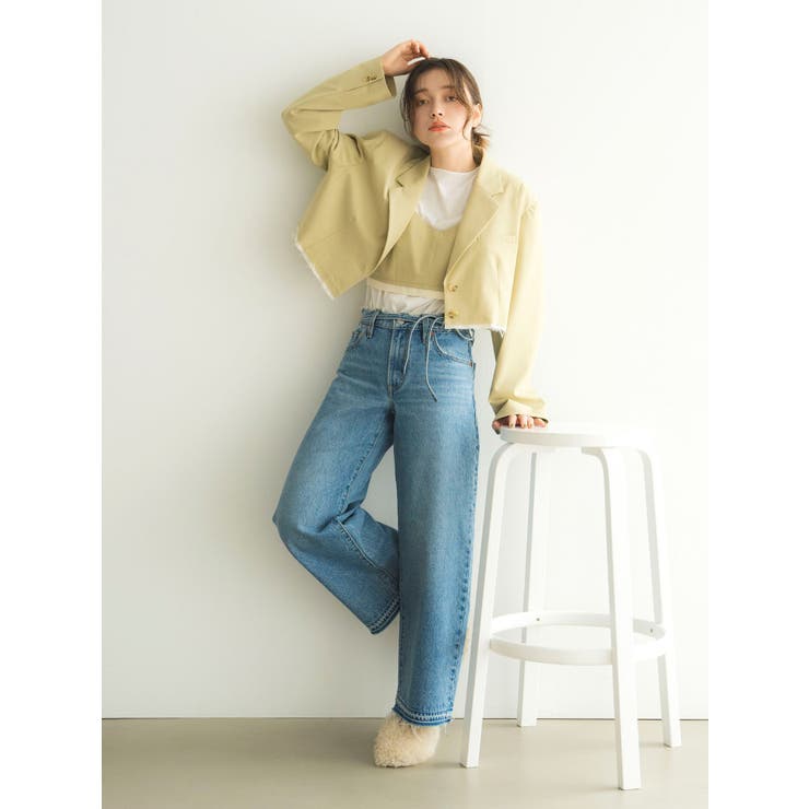Levi's別注 XL STRAIGHTダメージデニム[品番：MKSW0059575