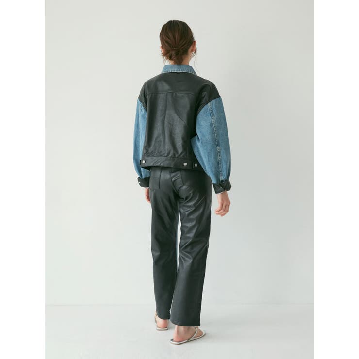 フェイクレザードッキングデニム | Ungrid | 詳細画像12