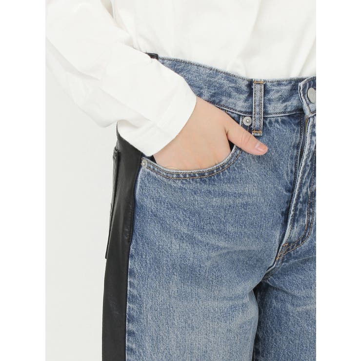 フェイクレザードッキングデニム | Ungrid | 詳細画像17