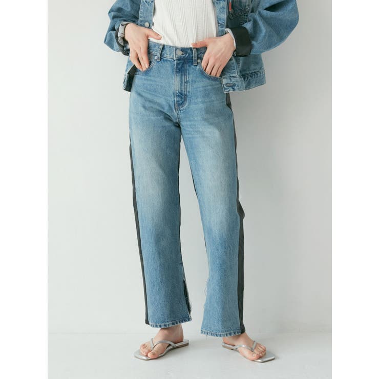 フェイクレザードッキングデニム | Ungrid | 詳細画像4