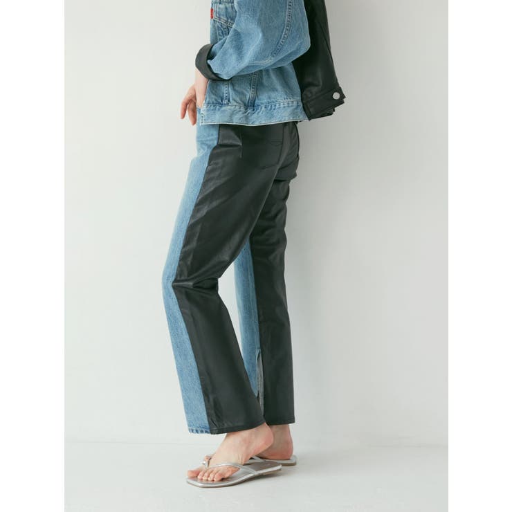 フェイクレザードッキングデニム | Ungrid | 詳細画像6