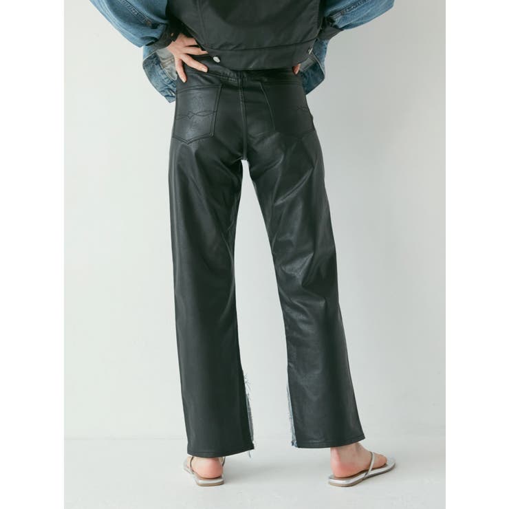 フェイクレザードッキングデニム | Ungrid | 詳細画像7