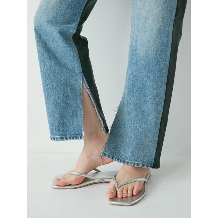 フェイクレザードッキングデニム | Ungrid | 詳細画像8