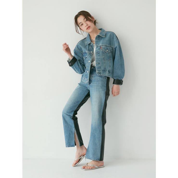 フェイクレザードッキングデニム | Ungrid | 詳細画像9