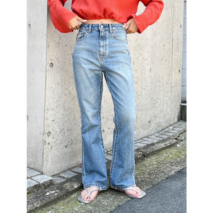 ブルー | ヴィンテージハイウエストフレアデニム | Ungrid