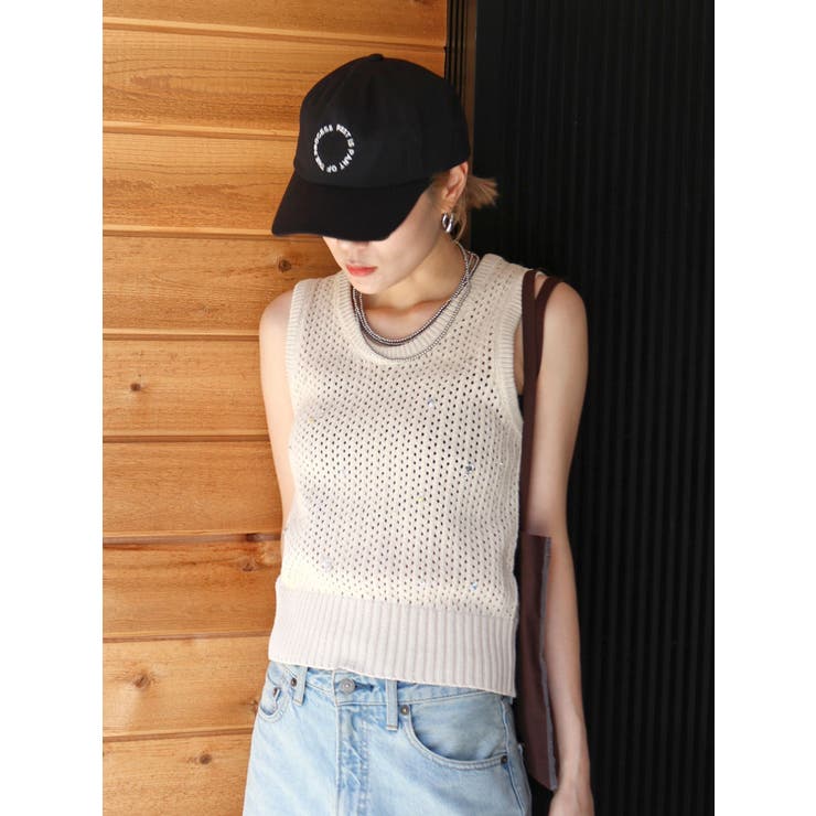 ビジューニットベスト | Ungrid | 詳細画像2 