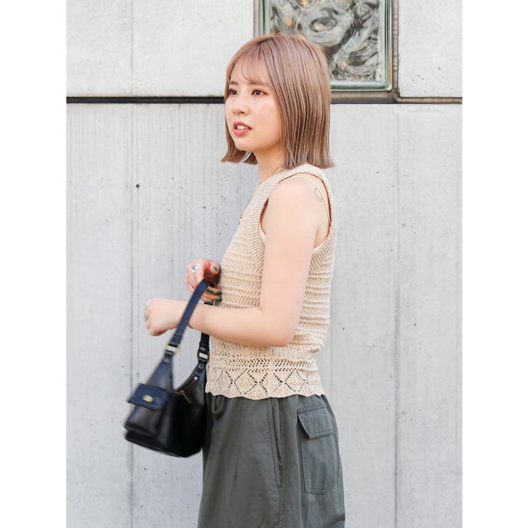 テープヤーンアメスリニットタンクトップ | Ungrid | 詳細画像13 