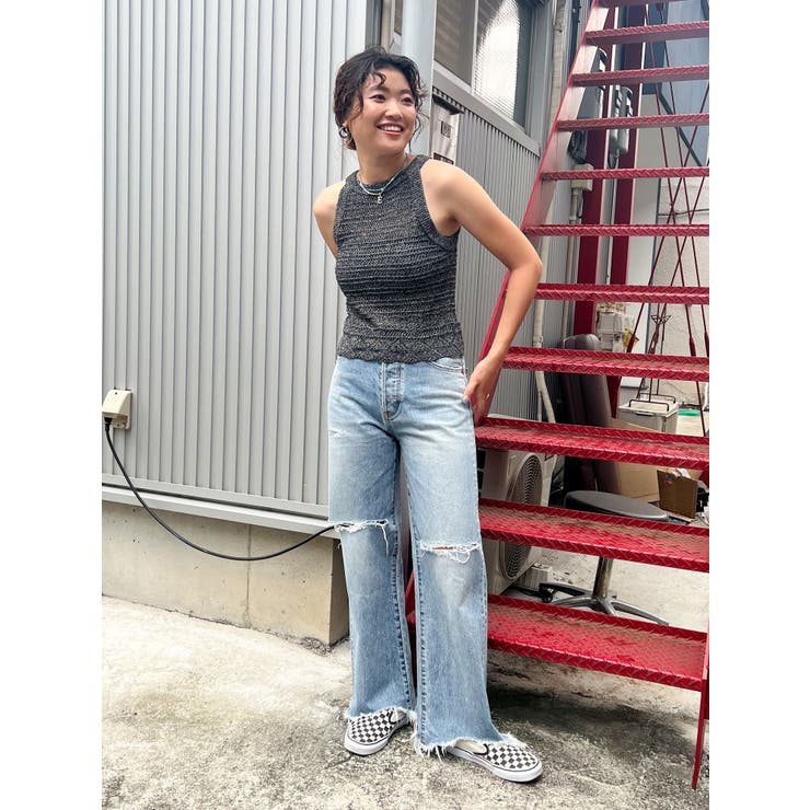 テープヤーンアメスリニットタンクトップ | Ungrid | 詳細画像9 