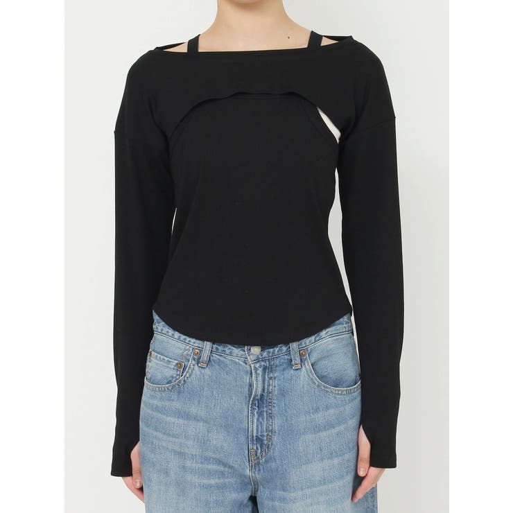 タンクレイヤードショートロングスリーブTee | Ungrid | 詳細画像24 