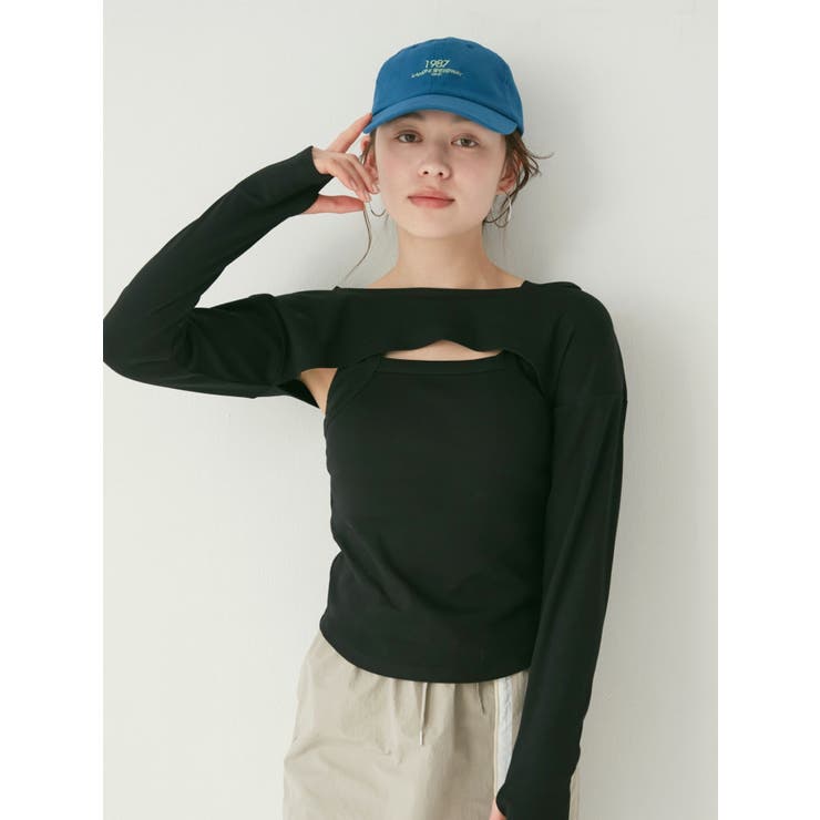 ブラック | タンクレイヤードショートロングスリーブTee | Ungrid