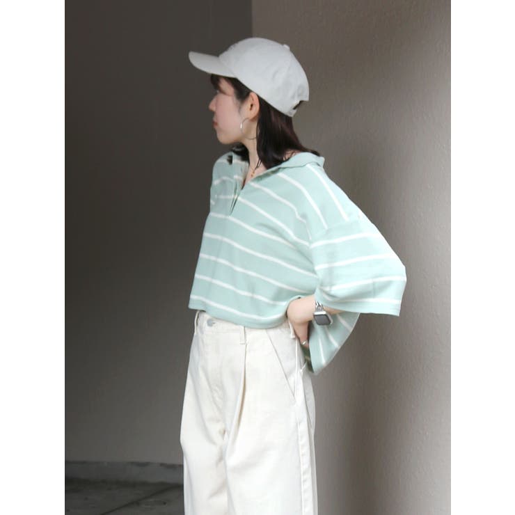 ワイドデザインポロシャツ | Ungrid | 詳細画像9 