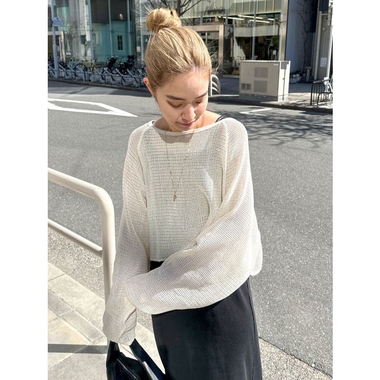 ショートメッシュロングスリーブTee | Ungrid | 詳細画像15 