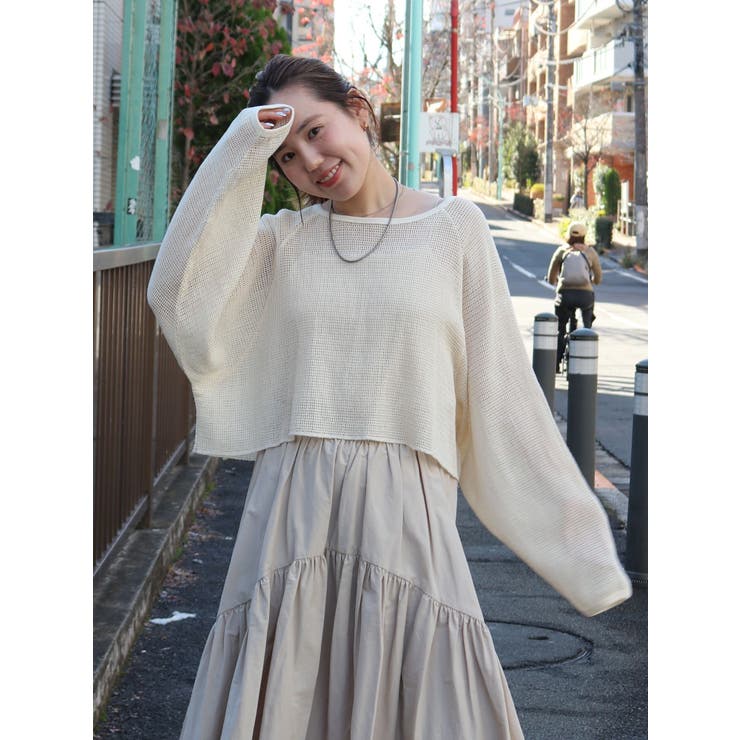 ショートメッシュロングスリーブTee | Ungrid | 詳細画像28 