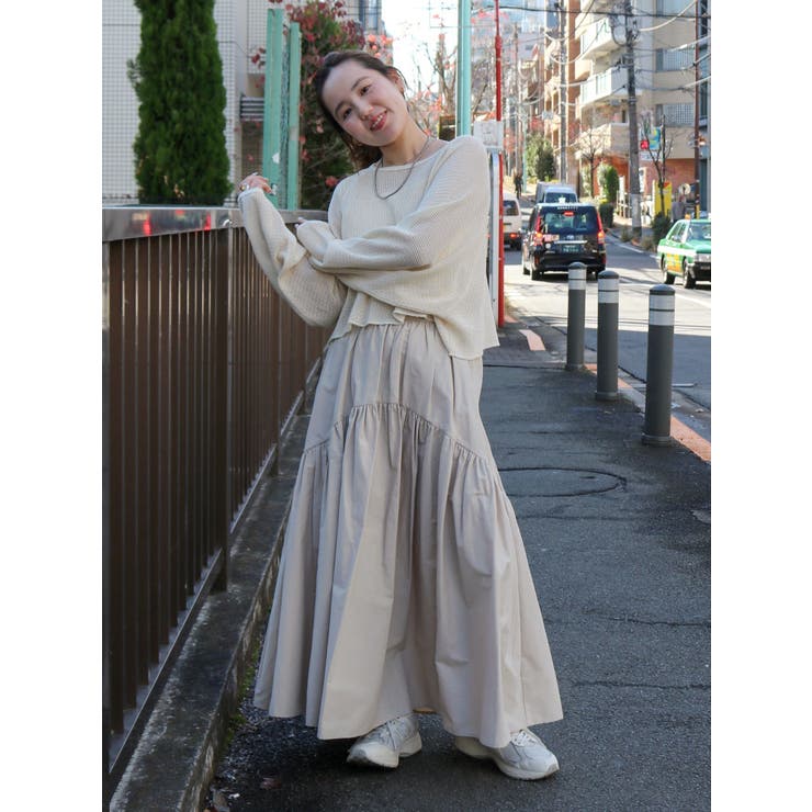 ungrid ロンスプ アングリッド Ungrid シアーレースロングスリーブTee （レッド