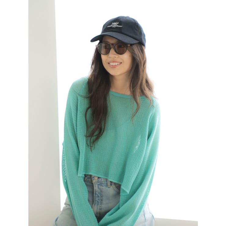 ターコイズ | ショートメッシュロングスリーブTee | Ungrid