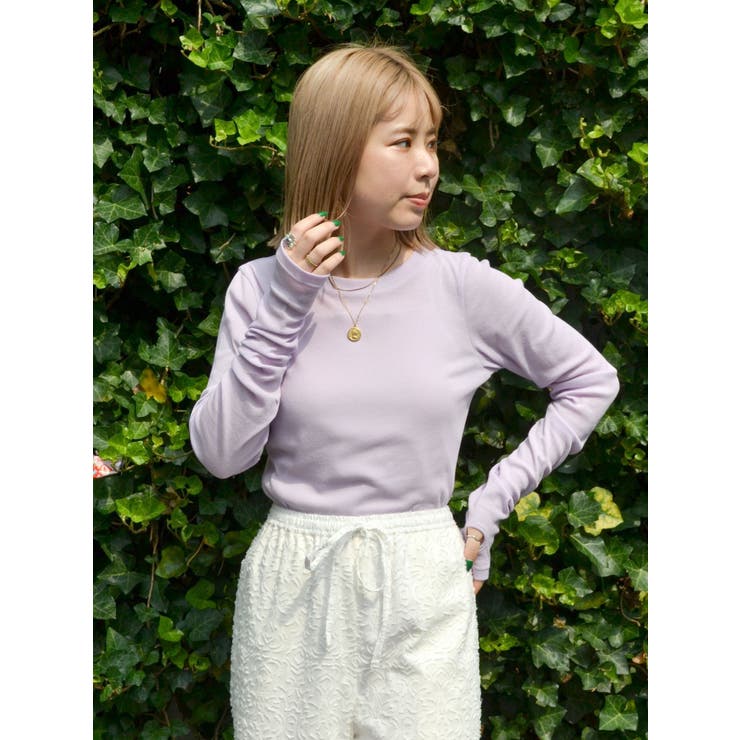 シロ⭐︎Ungrid シアーフィットロングスリーブTee シアーフィットロングスリーブTee[品番：MKSW0059539]｜Ungrid
