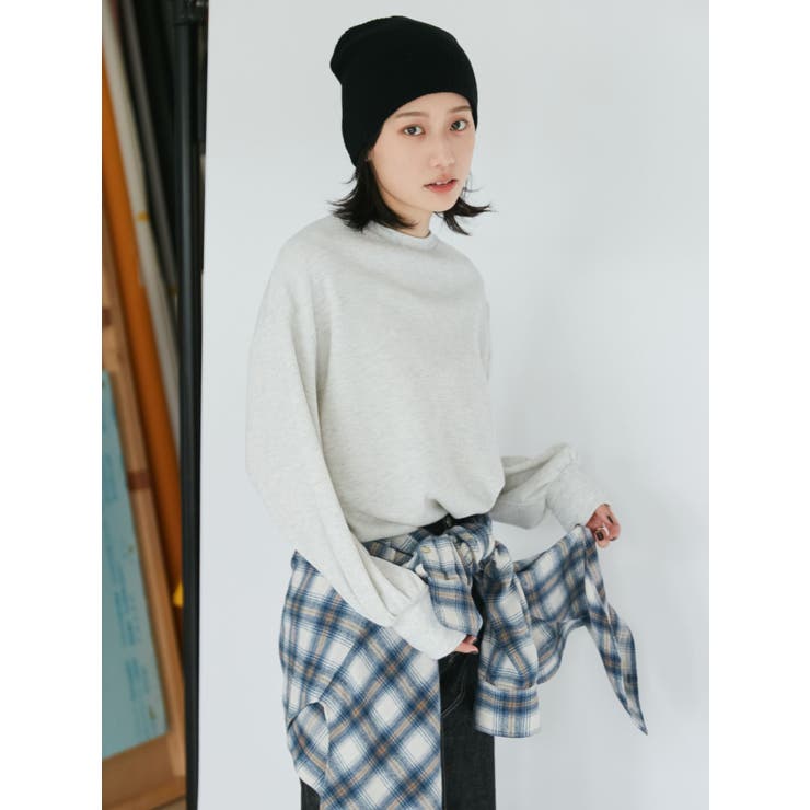 WEB限定】スリーブボリュームワッフルロングスリーブTee[品番