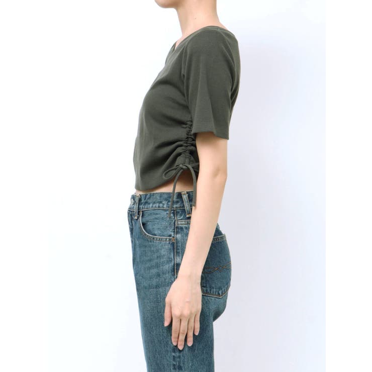 サイドギャザーショートTee | Ungrid | 詳細画像4 