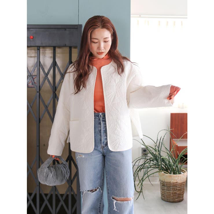 アイボリー | エンブロイダリーデザインブルゾン | Ungrid