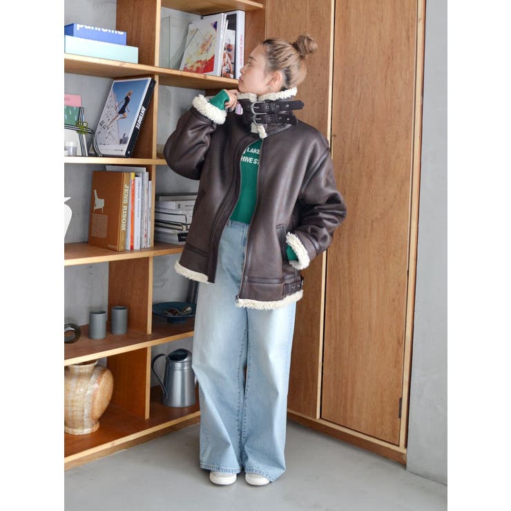 フェイクムートンボアブルゾン　Ungrid 4-3.jpg