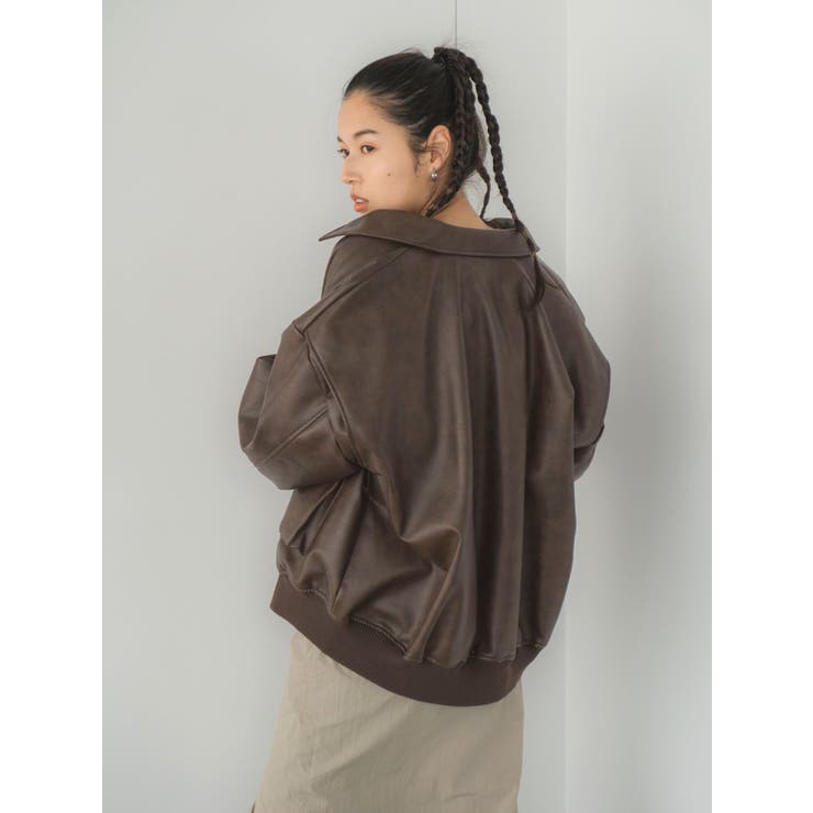 フェイクレザーブルゾン[品番：MKSW0059101]｜Ungrid（アングリット