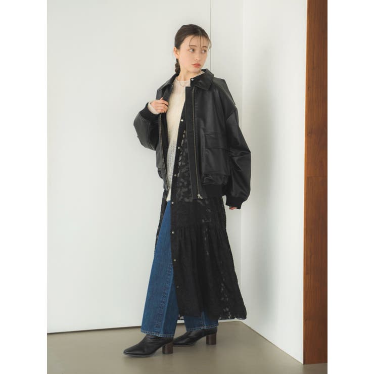 スリーブデザインジャカードワンピース | Ungrid | 詳細画像12 