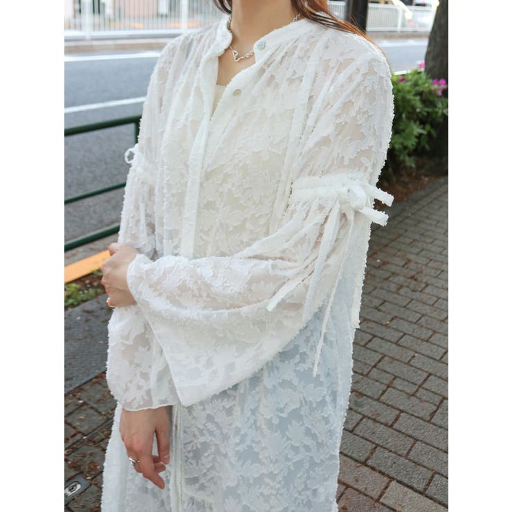 スリーブデザインジャカードワンピース | Ungrid | 詳細画像18 