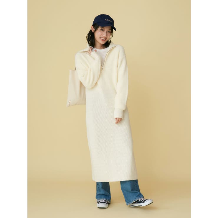 【WEB限定】ハイネックジップニットワンピース | Ungrid | 詳細画像12 
