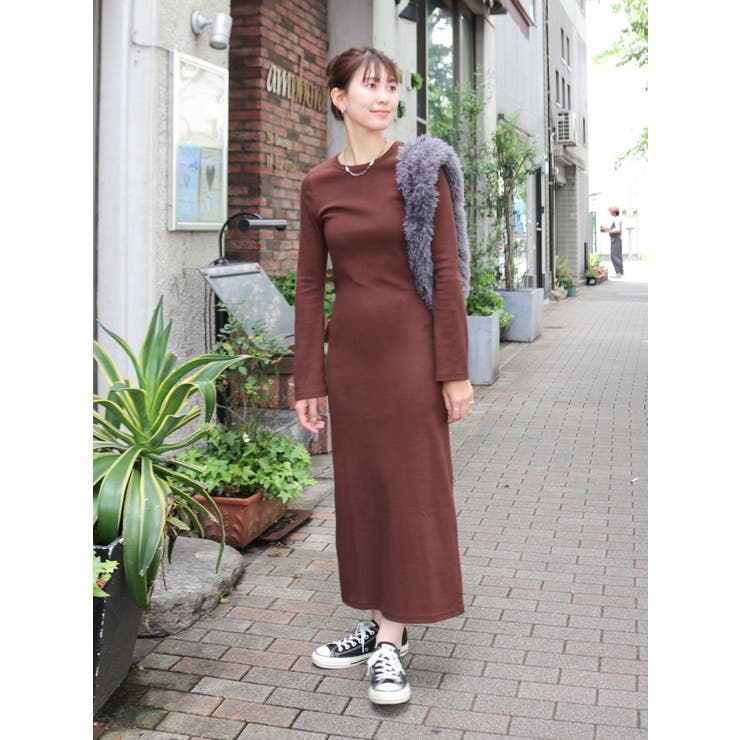 【WEB限定】フレアスリーブテレコフィットワンピース | Ungrid | 詳細画像16 