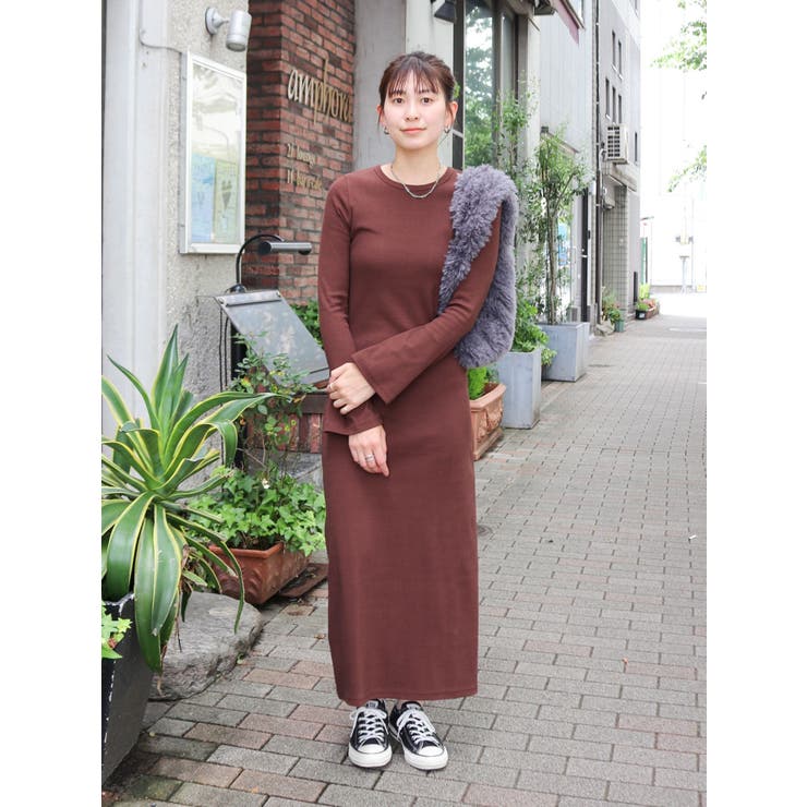 【WEB限定】フレアスリーブテレコフィットワンピース | Ungrid | 詳細画像17 