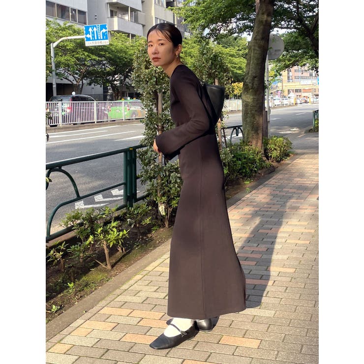 【WEB限定】フレアスリーブテレコフィットワンピース | Ungrid | 詳細画像41 