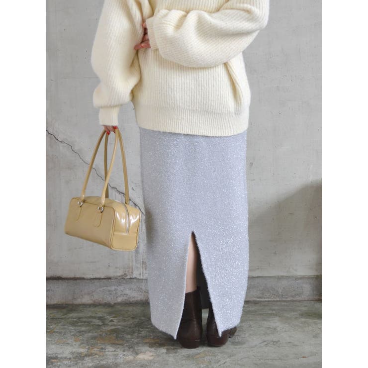 ラメニットアイラインスカート | Ungrid | 詳細画像16 