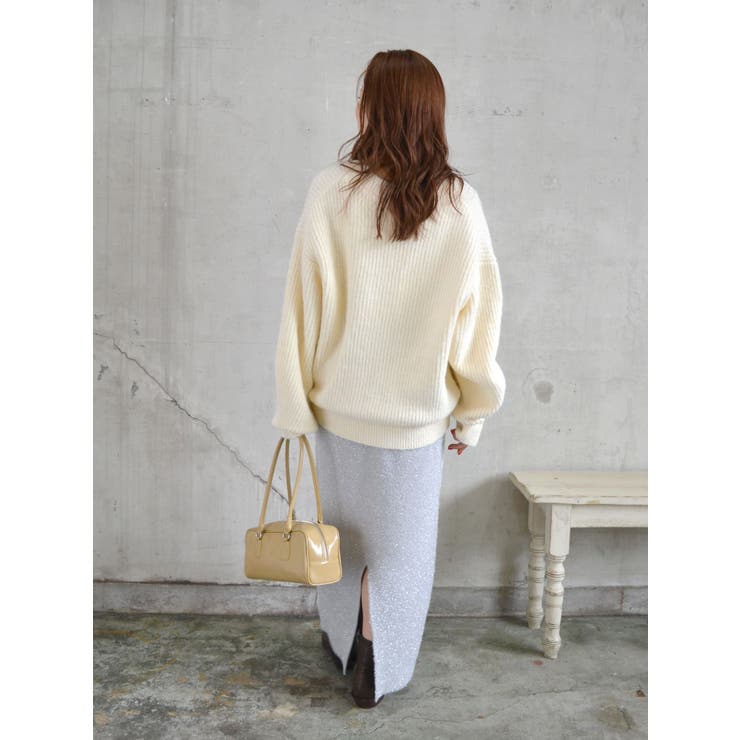 ラメニットアイラインスカート | Ungrid | 詳細画像18 