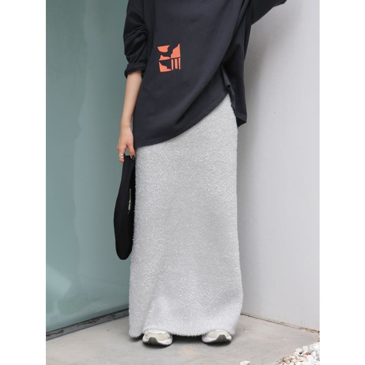 ラメニットアイラインスカート | Ungrid | 詳細画像22 