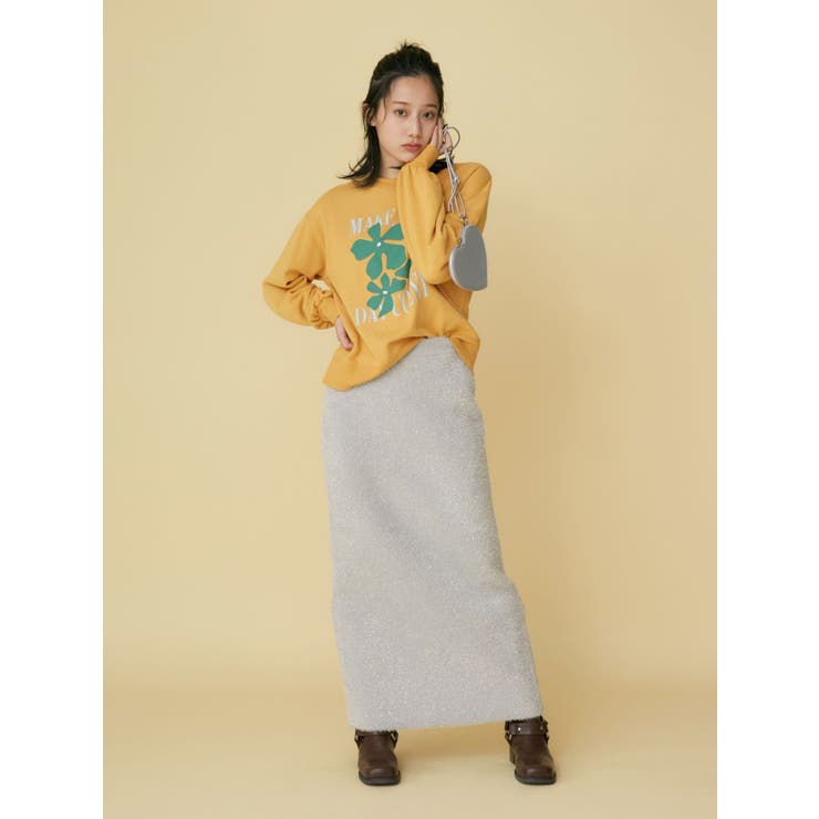 ラメニットアイラインスカート | Ungrid | 詳細画像7 