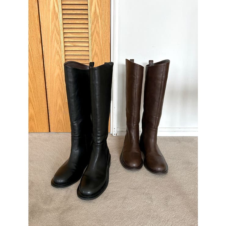 ブラック | ワイドロングブーツ | Ungrid